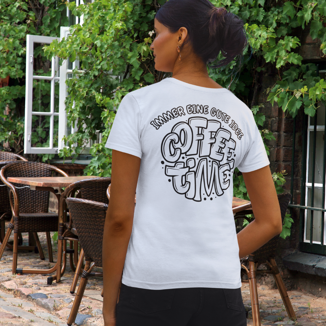 COFFEE TIME - Premium T-Shirt unisex Rückendruck