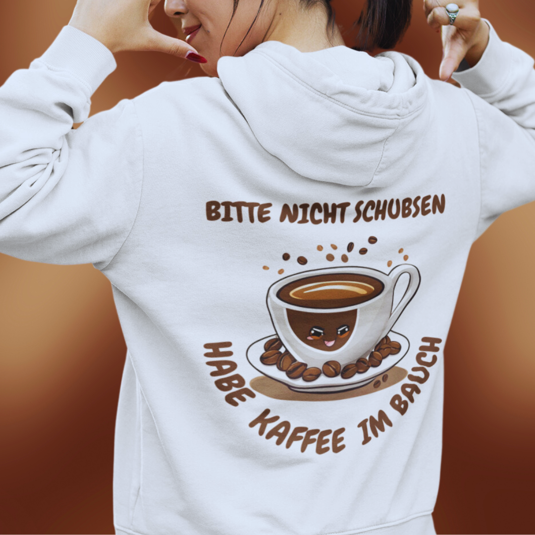 Bitte nicht schubsen - Premium Hoodie unisex Rückendruck